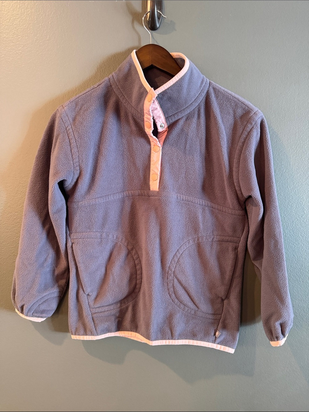 Athleta Lavender Fleece Pullover with Pink Trim with Pants